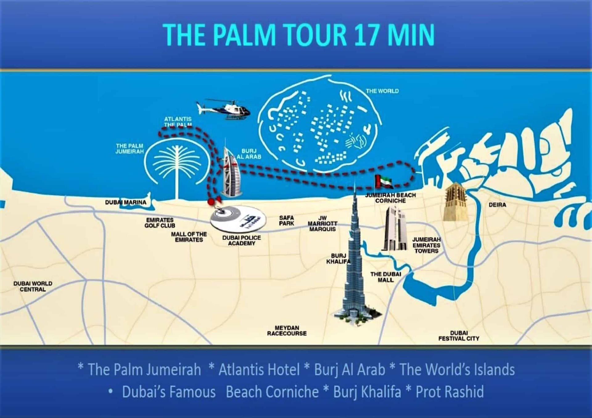 17 Mins Palm Helicopter Tour Dubai